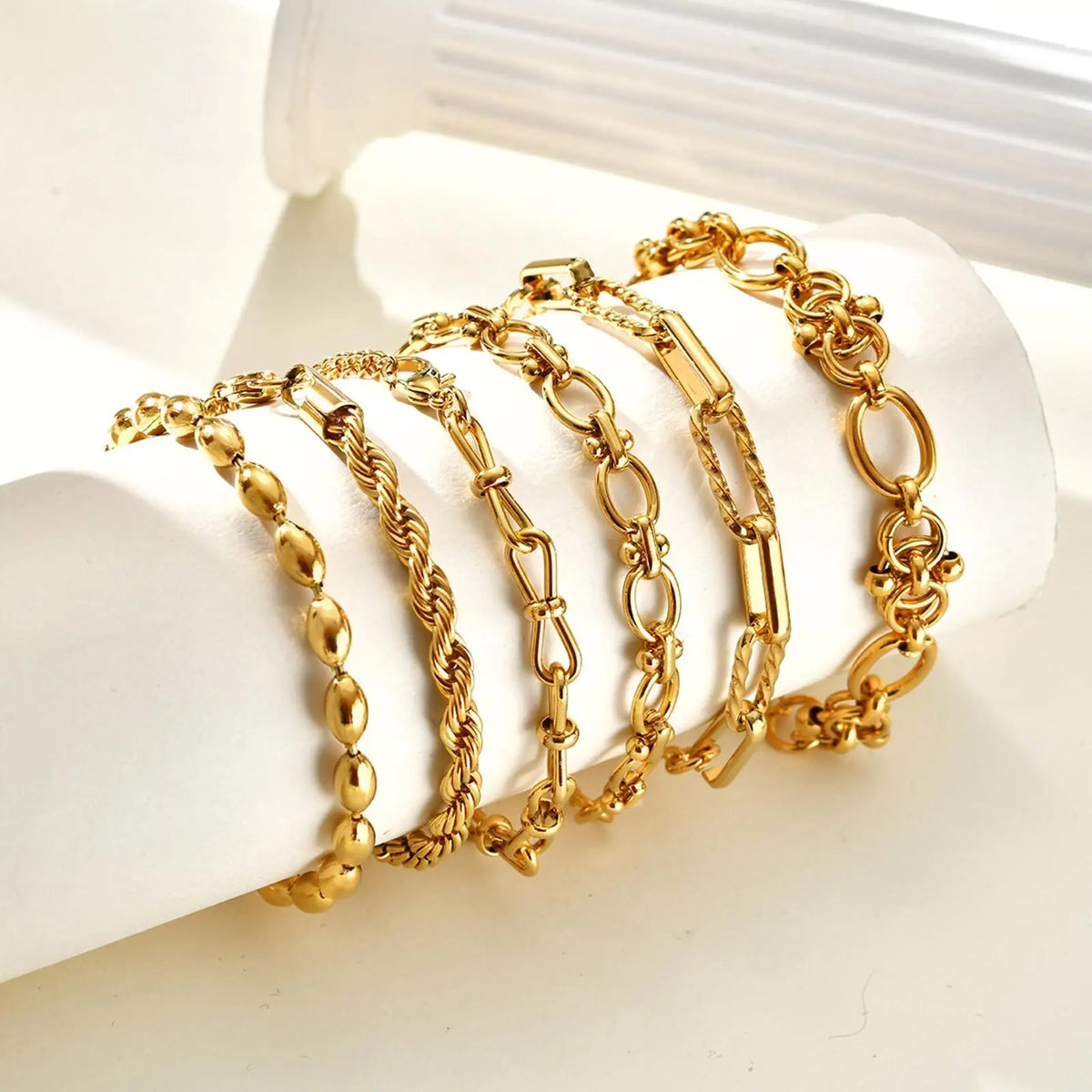 Bracelet à maillons superposés plaqué or ChooseMe