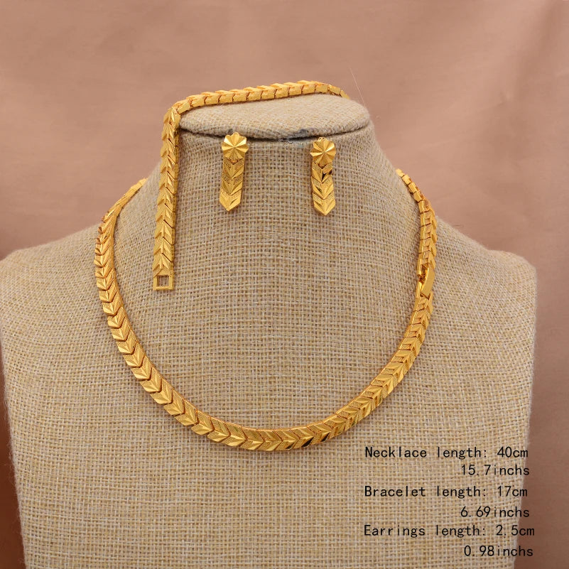 ChooseMe Ethiopian Gold-Color African & Arabian Charm Jewelry Set