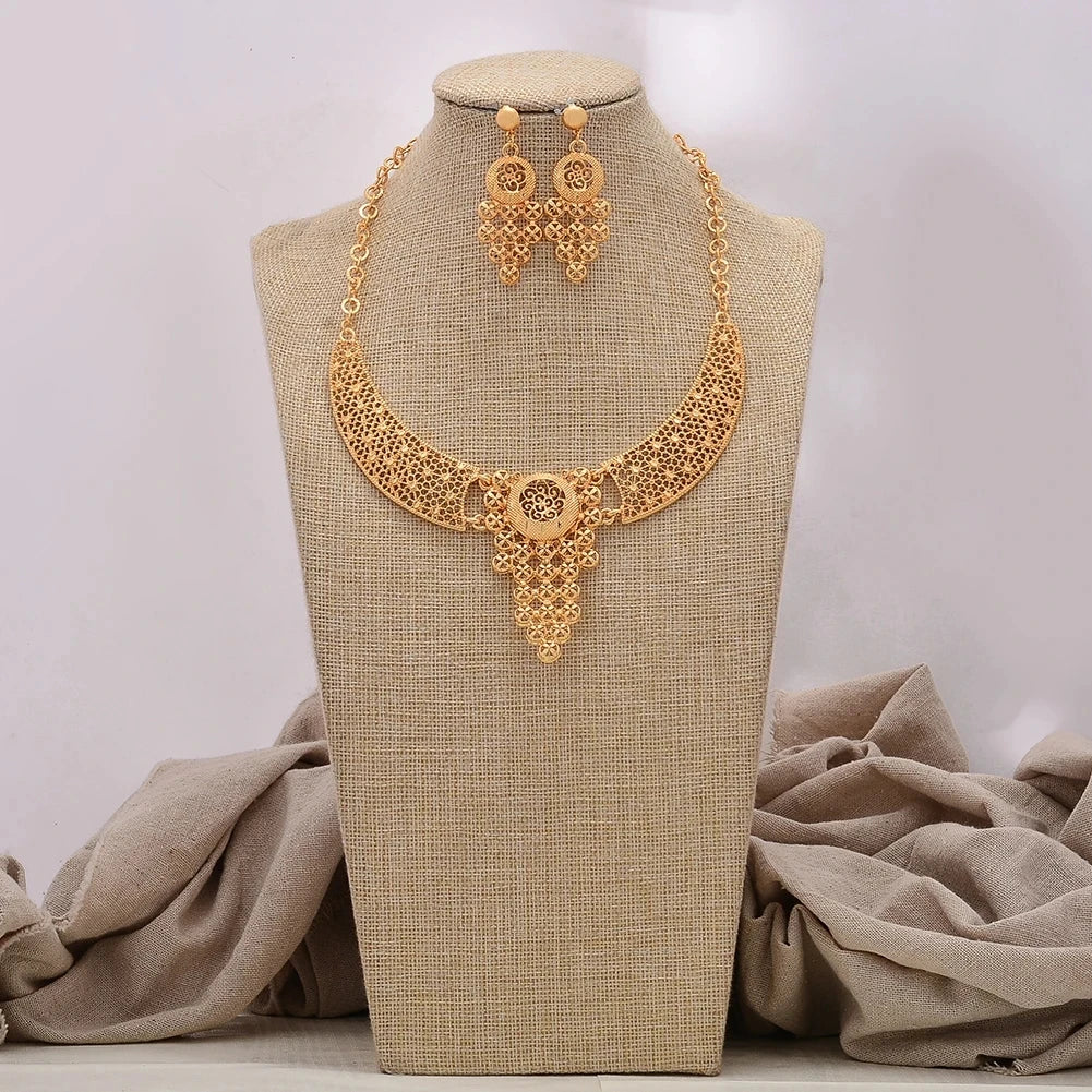 ChooseMe Ethiopian Gold-Color African & Arabian Charm Jewelry Set