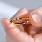 Bague de queue minimaliste en acier inoxydable de 2 mm pour femmes et jeunes filles
