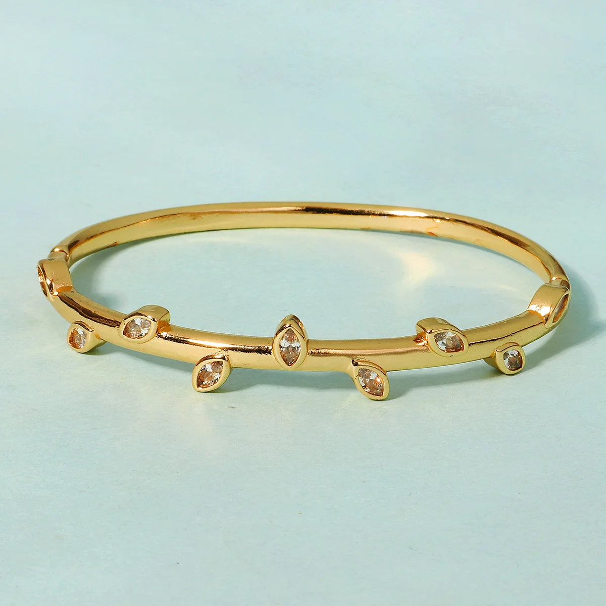 Efily Bridal Classic Stainless Steel Elegant Nail Bangle