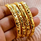 Dubai Charm 24k Gold Plated Bangles For Baby Child Arabic Bridal African Indian Bracelet Nigerian Wedding Hand Jewelry