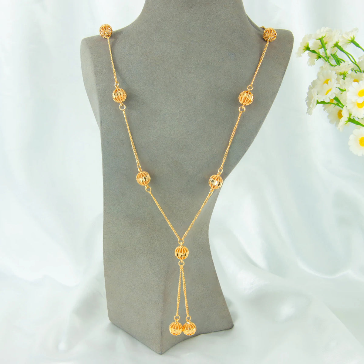 Oman Bridal Wedding Necklace 21k Gold Plated Turkish Fashion Coins Long Chains Nigeria Islamic Women Vintage Party Jewelry