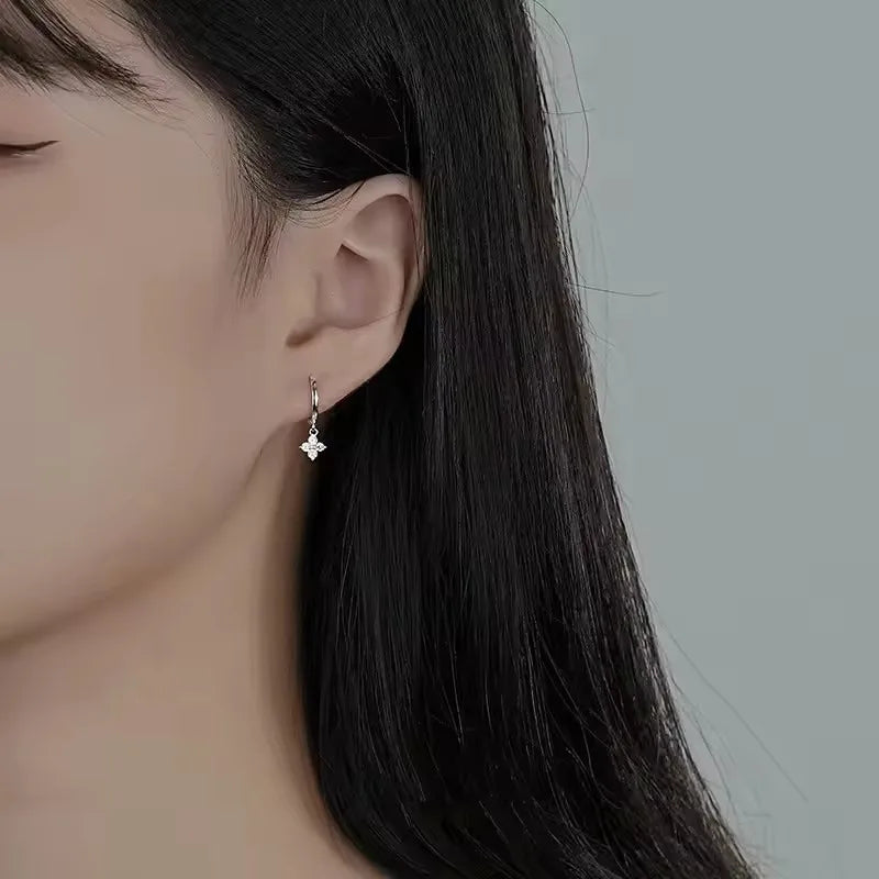 925 Sterling Silver Leaf Earrings for Women Trendy Earring Jewelry Prevent Allergy Party Accessories Gift