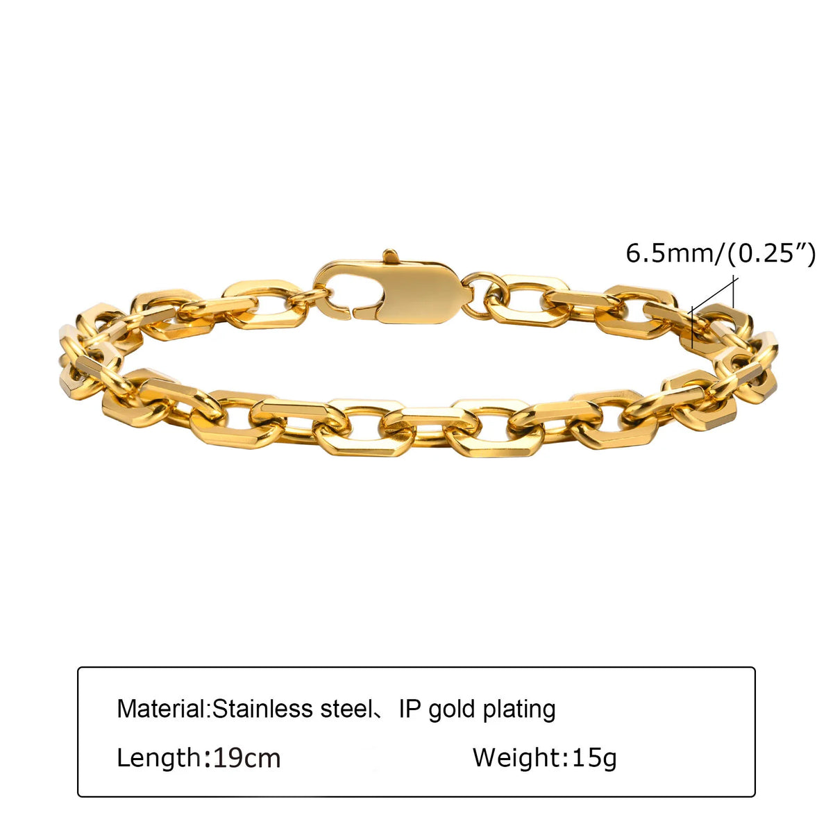 ChooseMe Gold Plated Layering Link Chain Bracelet
