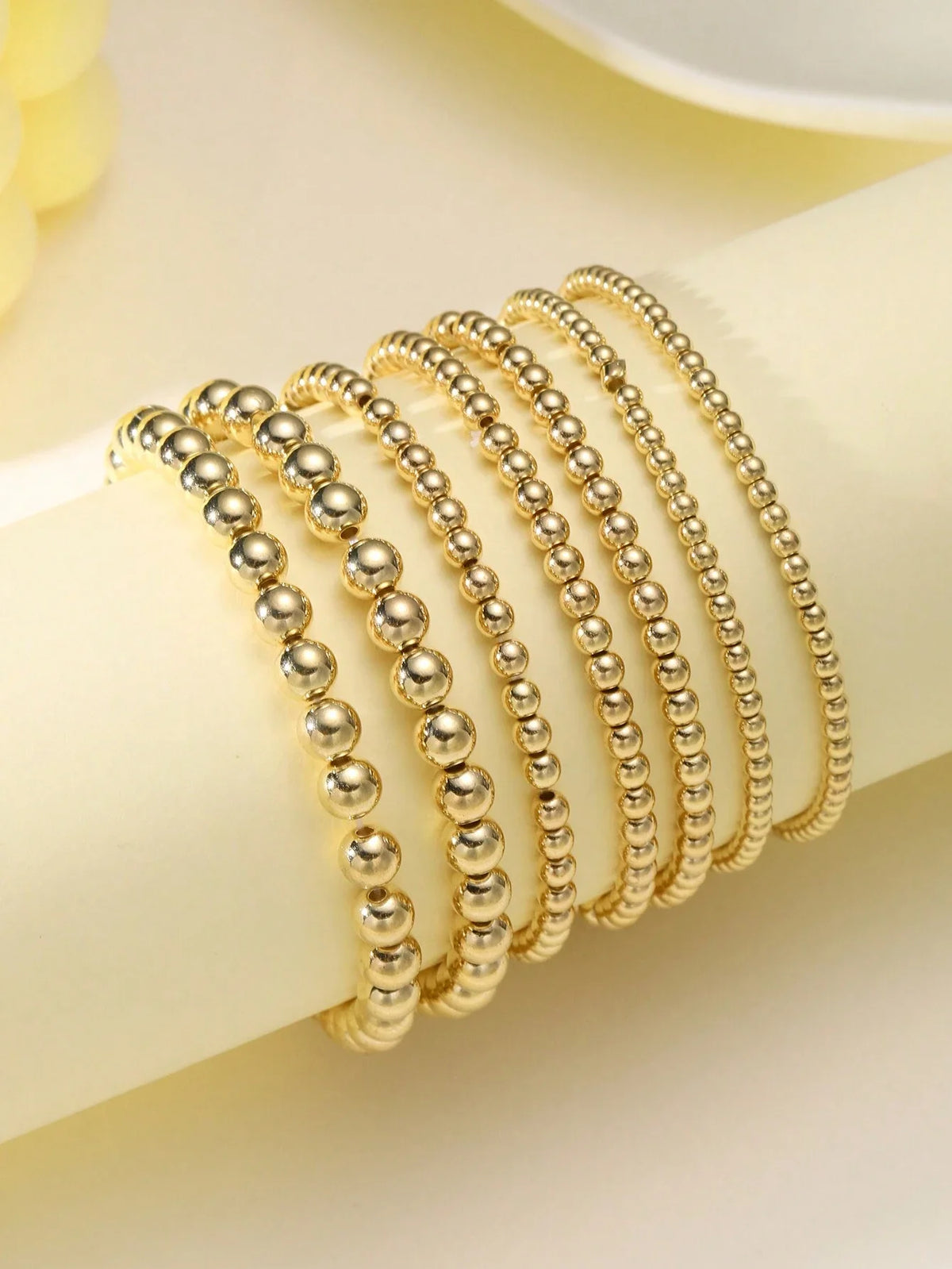 Vintage Minimalist Handmade Beaded Bracelet Set, 7 Pcs/Set