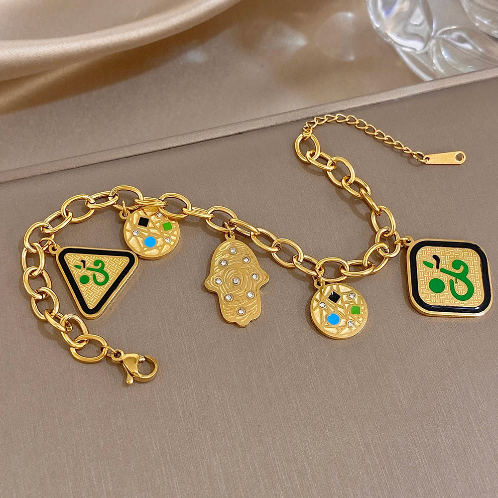 Greatera Classic Buddha's Hand Multi-Element Pendant Bracelet