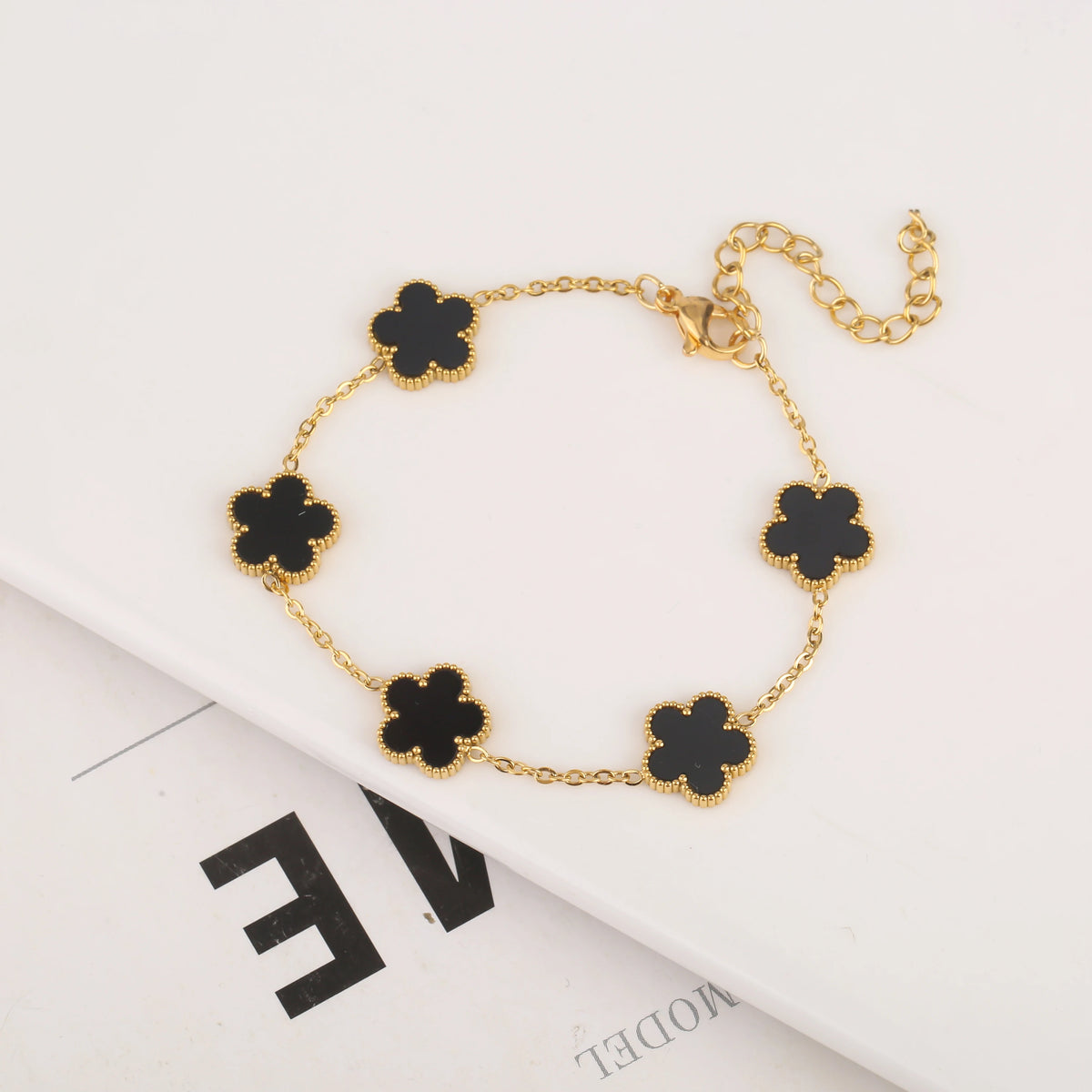 Silver/Gold Plated New Stainless Steel Jewelry Set Plum Blossom Five Leaf Flower Women's High Quality Accessories Clover