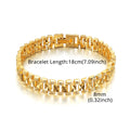 Punk Chunky Hand Chain Bracelet 8/12MM Gold Color Wristband Bracelets Bangle For Men Women Fashion Jewelry Braslet 2021