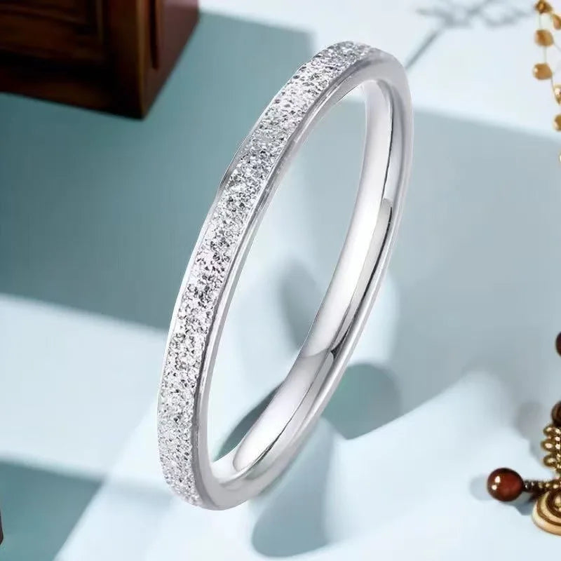 2mm Minimalist Stainless Steel Tail Ring for Women & Girls