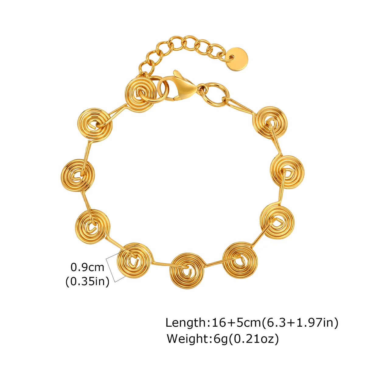 ChooseMe Gold Plated Layering Link Chain Bracelet