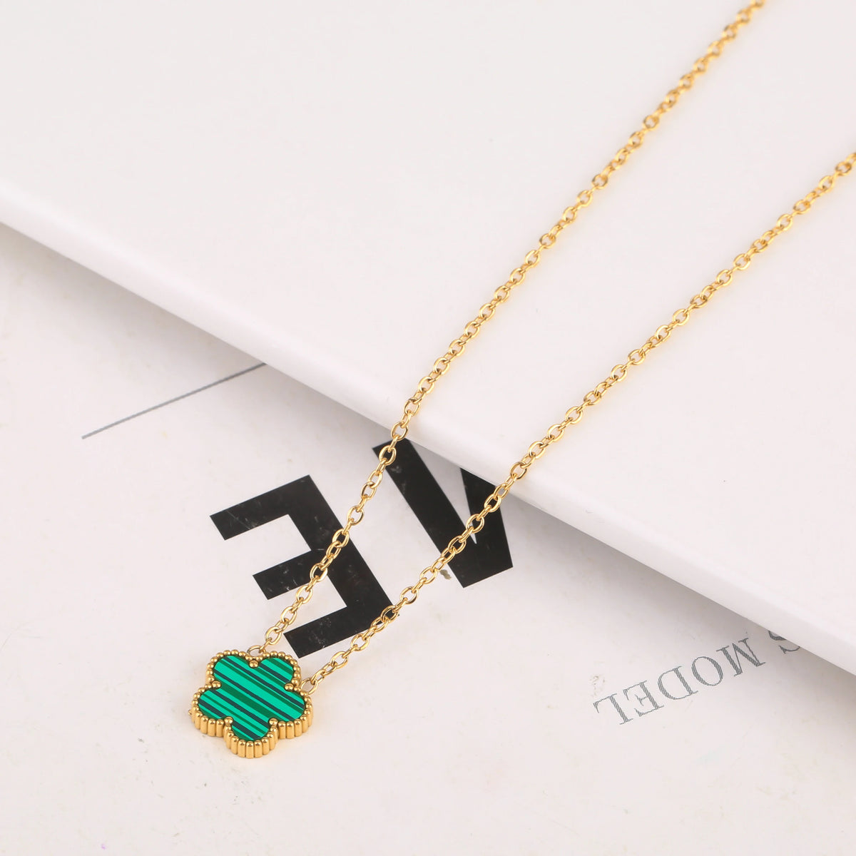 Silver/Gold Plated New Stainless Steel Jewelry Set Plum Blossom Five Leaf Flower Women's High Quality Accessories Clover