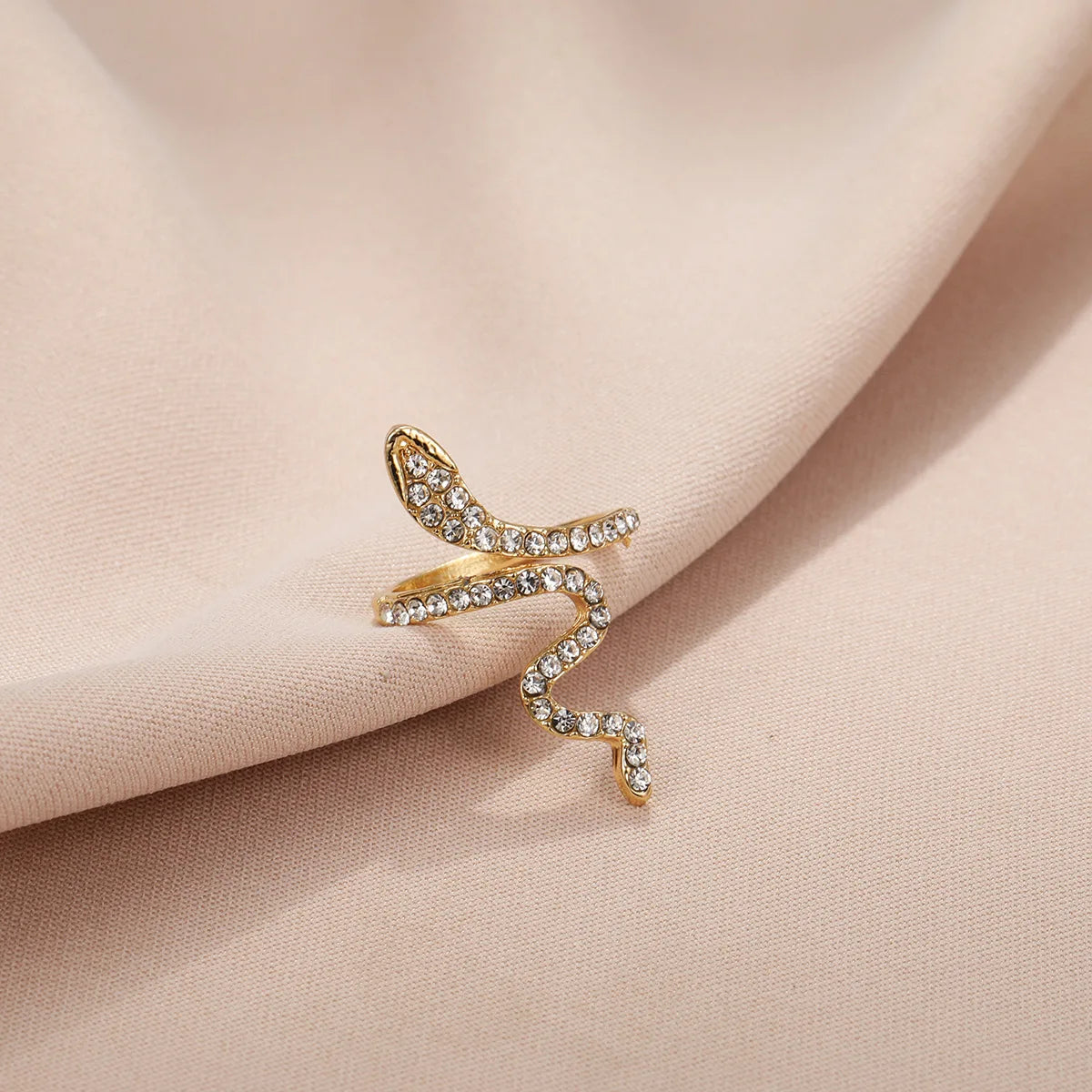Y2K Trendy Gold Vintage Design Adjustable Open Snake Ring