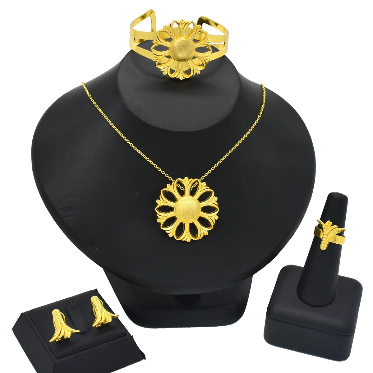 ANIID Nigeria Butterfly Cystal Jewelry Sets For Lady Wedding Ethiopian 24K Gold Color Necklace And Earing Jewellery Dubai Gift