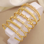 ChooseMe Light Luxury Cubic Zircon Cluster Weave Interlocking Bangle