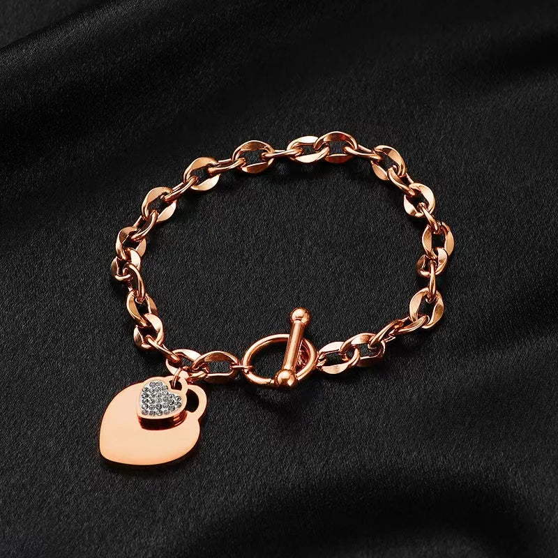 EILIECK 316L Stainless Steel Gold Color Starfish Moon Star Charm Bracelet For Women New Trendy Wrist Chain Jewelry Gift Party