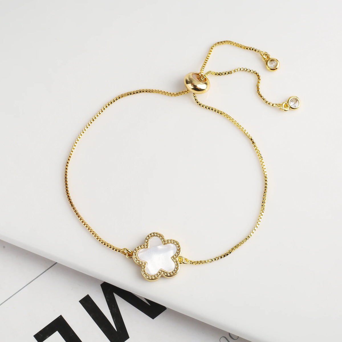 6-Color Plum Blossom Five Point Star Jewelry Set Cute Plant Five Leaf Flower Shell Gift Bracelet Necklace Earrings Woman Clover