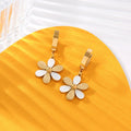 EILIECK Exquises Boucles d'Oreilles Pendantes Papillon Zircon Vert Acier Inoxydable Plaqué Or 18K Accessoires de Vacances Tendance pour Femme