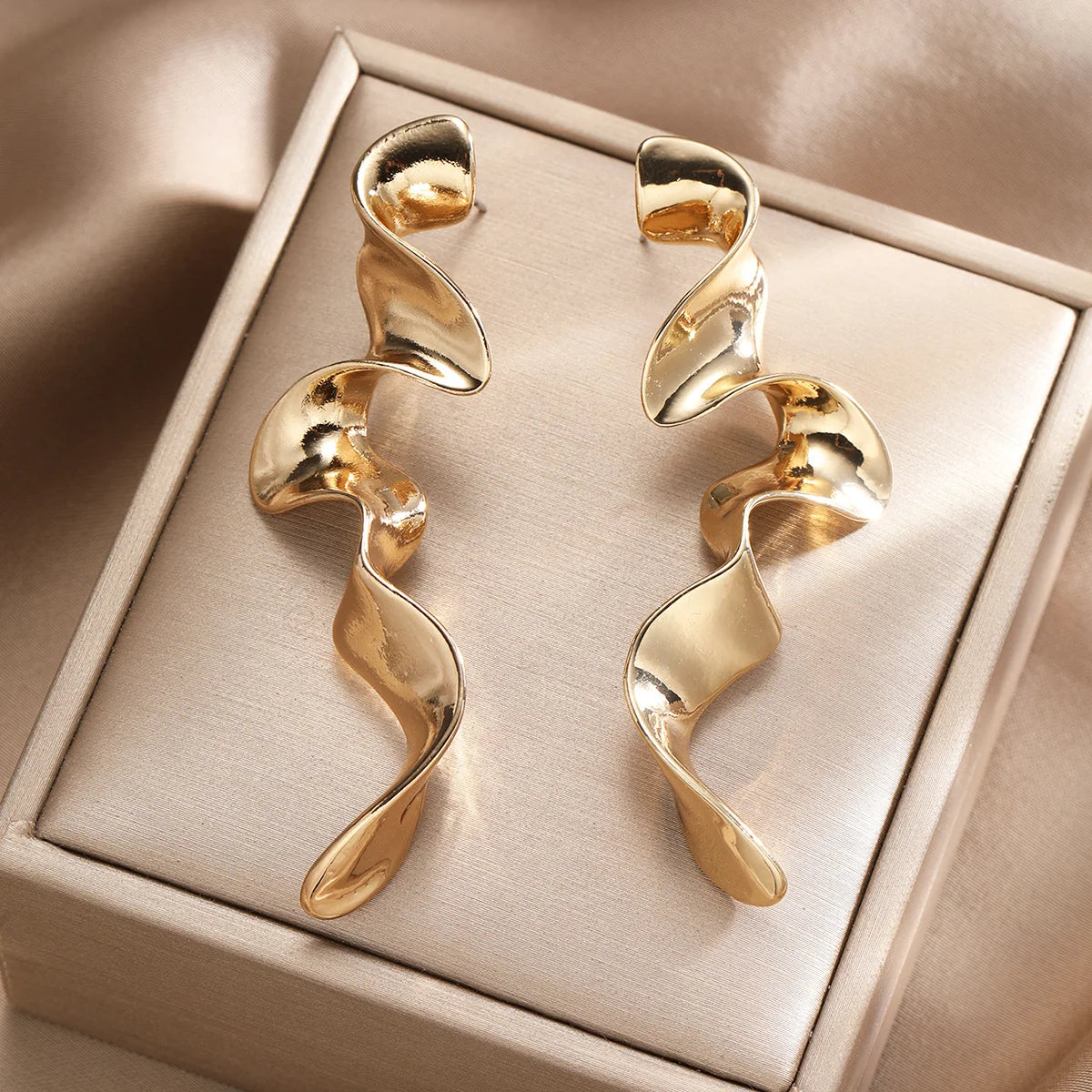 Vintage Chunky Twisted Irregular Drop Earrings