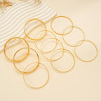 10 Pcs Trendy Multilayer Twisted Bangle Set
