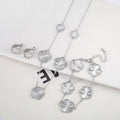 2025 Luxury Hot Selling Shiny Metal New Design Plant Five Leaf Flower Set 15mm Double Sided Women's Gilded Gift Clover