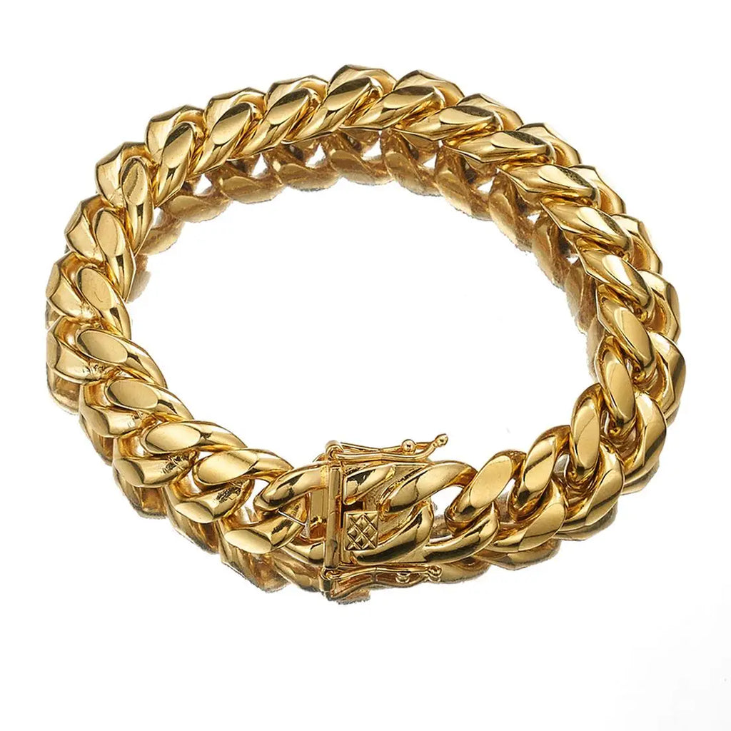 Stainless Steel Curb Cuban Link Chain Bracelet