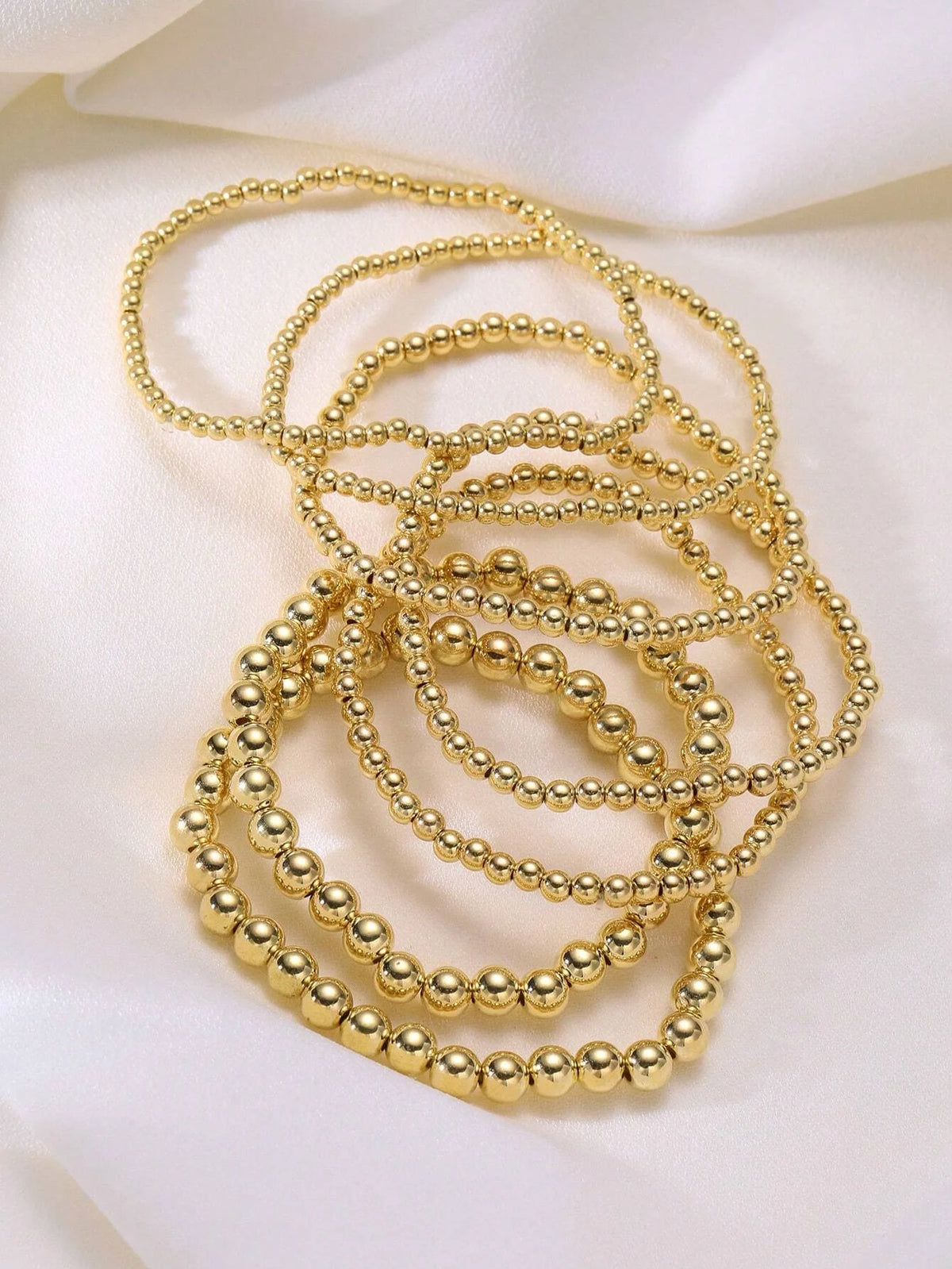 Vintage Minimalist Handmade Beaded Bracelet Set, 7 Pcs/Set