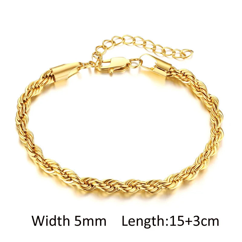 ChooseMe Gold Plated Layering Link Chain Bracelet