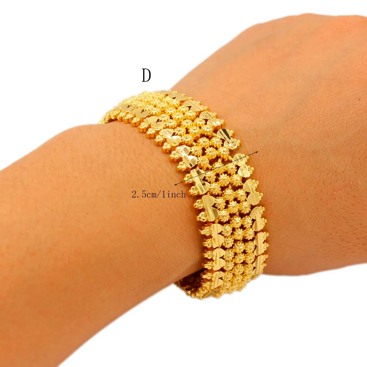 Adixyn(4 desigh)Luxury Gold Color Dubai Chain Link Bracelets For Women Men African Ethiopian Bangles Wedding Jewelry Party Gifts