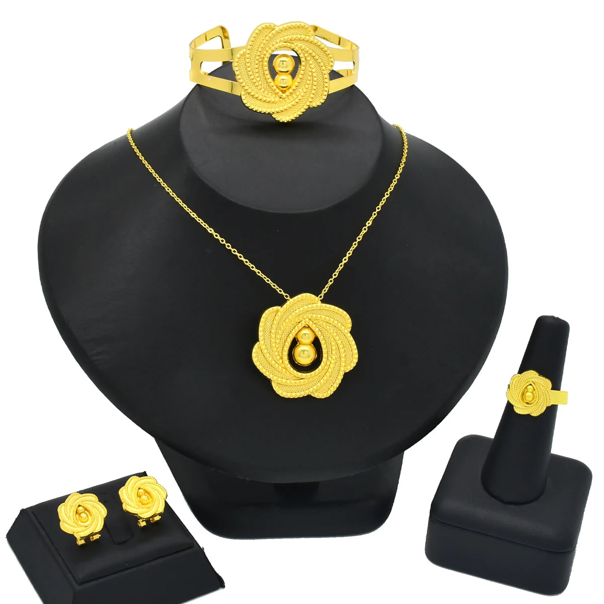 ANIID Nigeria Butterfly Cystal Jewelry Sets For Lady Wedding Ethiopian 24K Gold Color Necklace And Earing Jewellery Dubai Gift