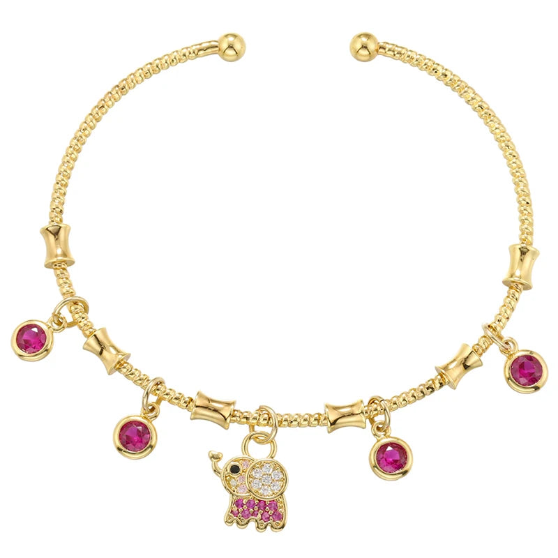 ChooseMe Gold-Color Romantic Round Charm Bracelet VL338