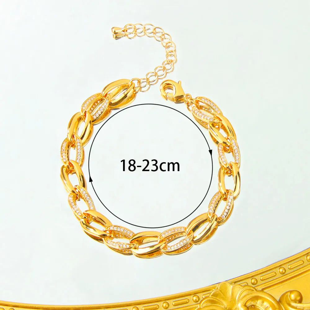 ChooseMe Zirconia Gold Plated Bridal Set