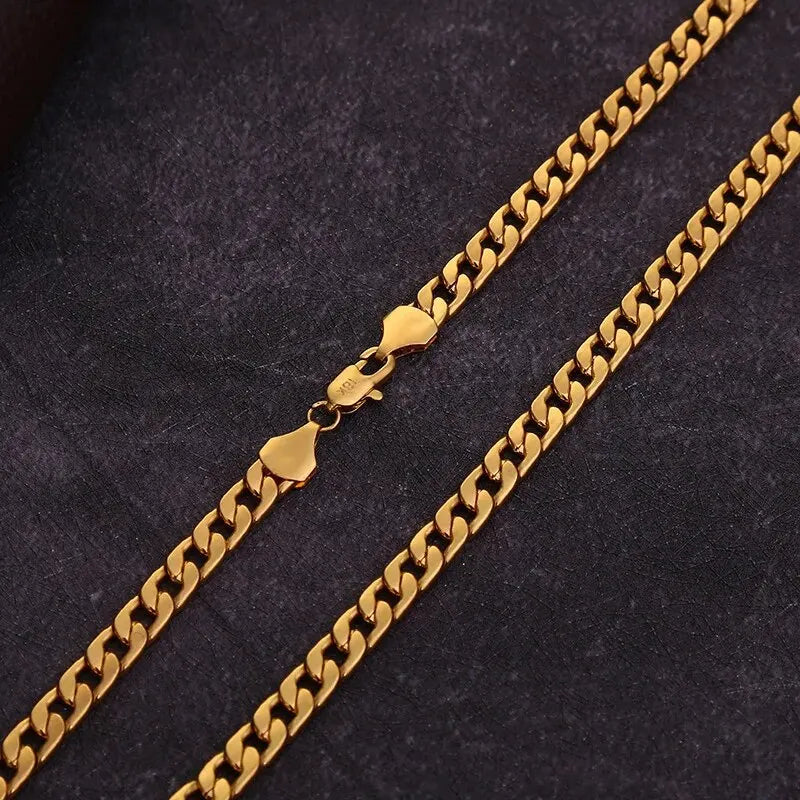 Classic High Quality Smooth Lock Chunky Chain Necklace
