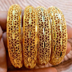 Dubai Charm 24k Gold Plated Bangles For Baby Child Arabic Bridal African Indian Bracelet Nigerian Wedding Hand Jewelry