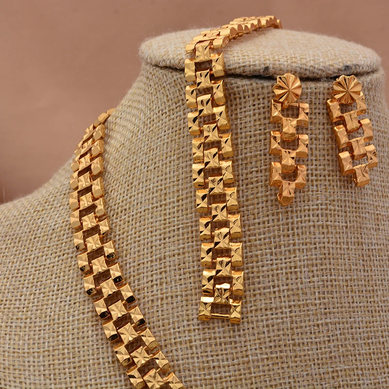 ChooseMe Ethiopian Gold-Color African & Arabian Charm Jewelry Set