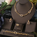 ACCKINGTrendy Fashion3PCS Luxury Waterdrop Indian Jewelry Sets For Women Wedding Party Indian Dubai Bridal jewelry Set