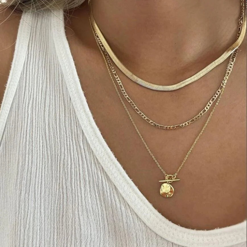Vintage Summer Beach Starfish, Shell & Fishtail Pendant Necklace Set, 3 Pcs/Set