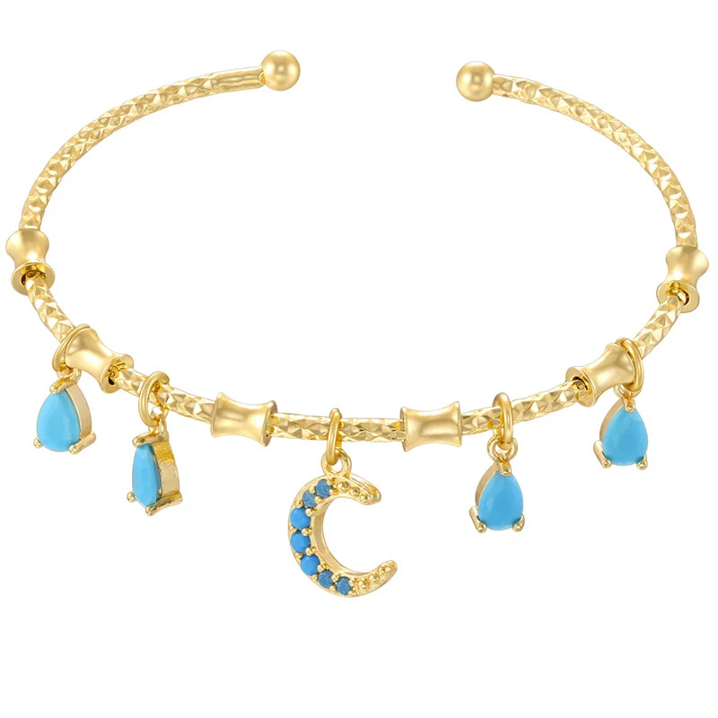ChooseMe Gold-Color Romantic Round Charm Bracelet VL338
