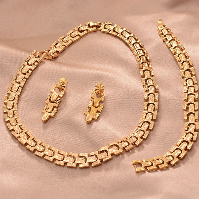 ChooseMe Ethiopian Gold-Color African & Arabian Charm Jewelry Set