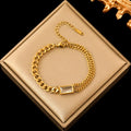 EILIECK 316L Stainless Steel Black Crystal Zircon Necklace Bracelet Earrings For Women New Trend Gift Waterproof Jewelry Set