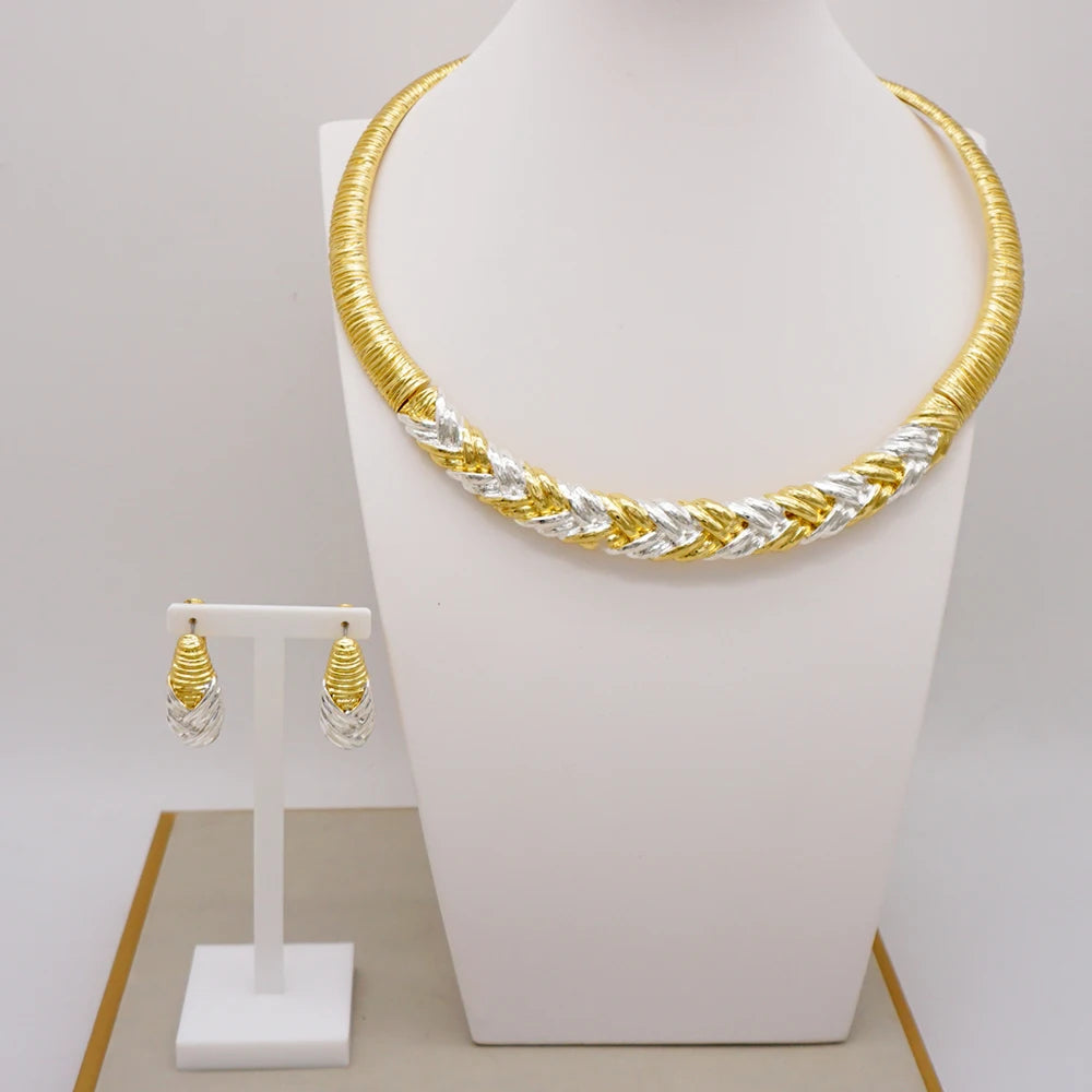 Brazilian Flower Italian Style Jewelry Set