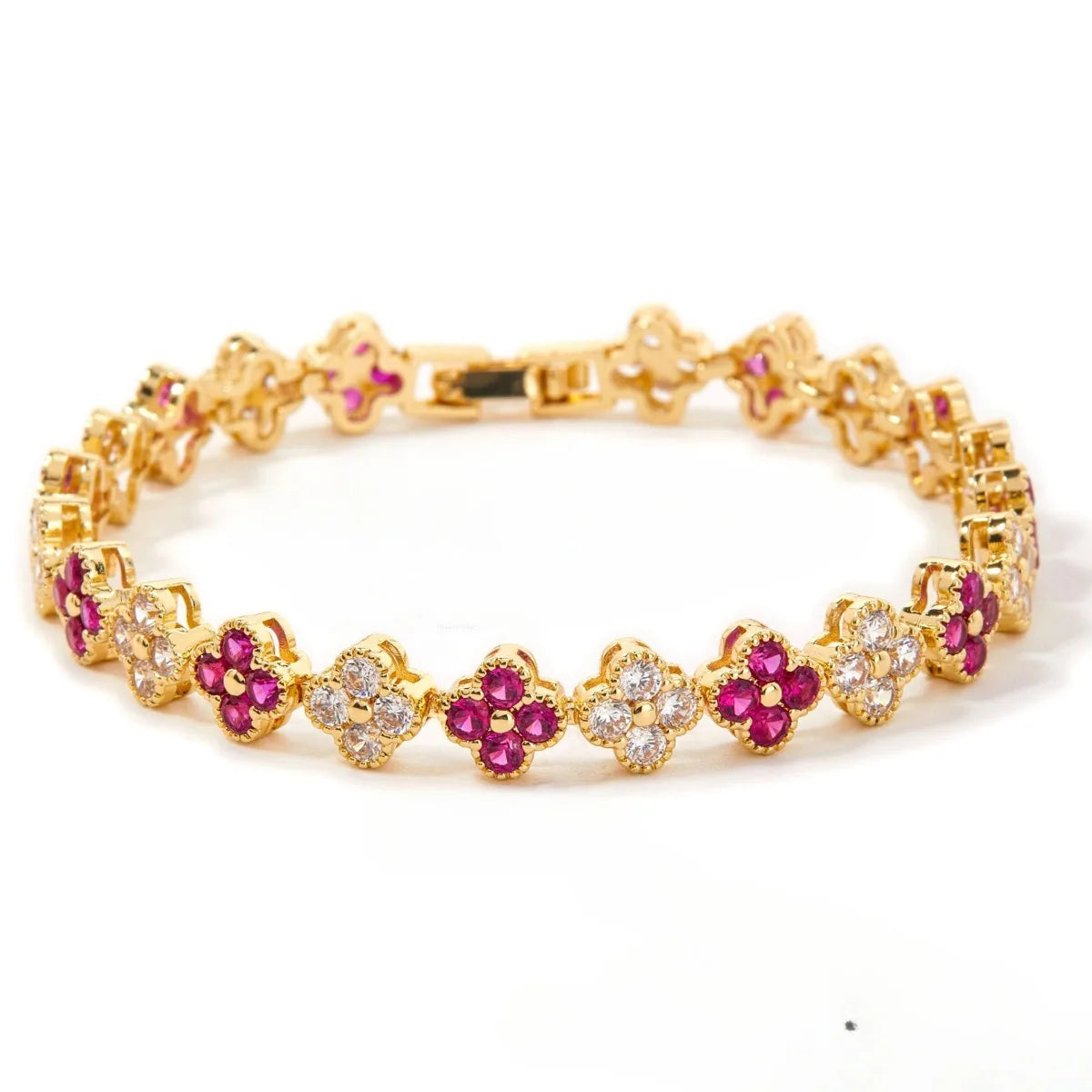 Luxury Four-Leaf Flower Lucky Banquet & Wedding Bracelet
