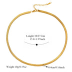 EILIECK Ensemble de bijoux géométriques en chaîne serpent Collier Bracelet Tendance Acier inoxydable Texture métal doré Femme Imperméable Cadeau