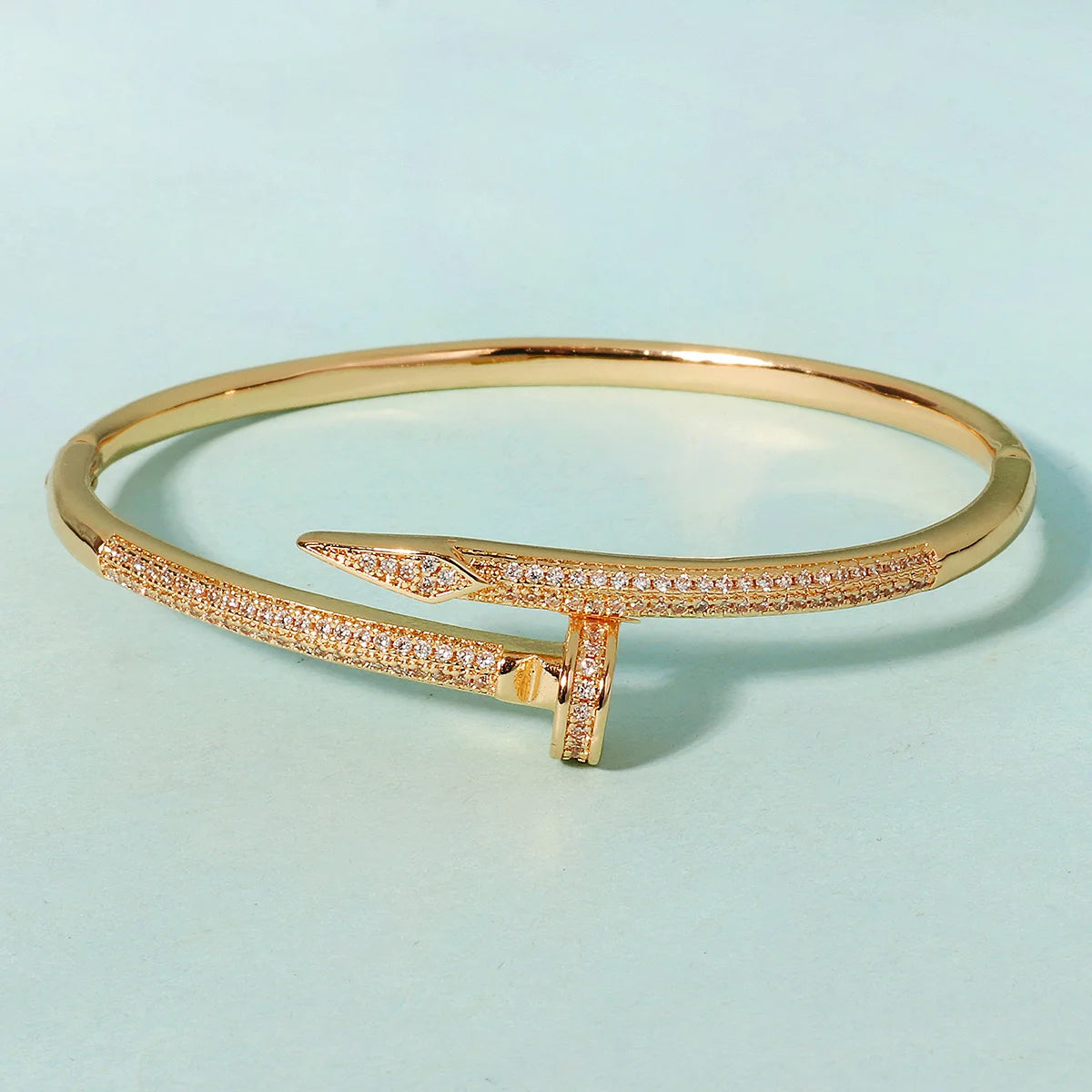 Efily Bridal Classic Stainless Steel Elegant Nail Bangle