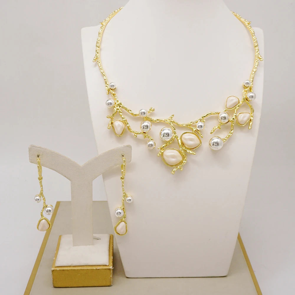 Brazilian Flower Italian Style Jewelry Set