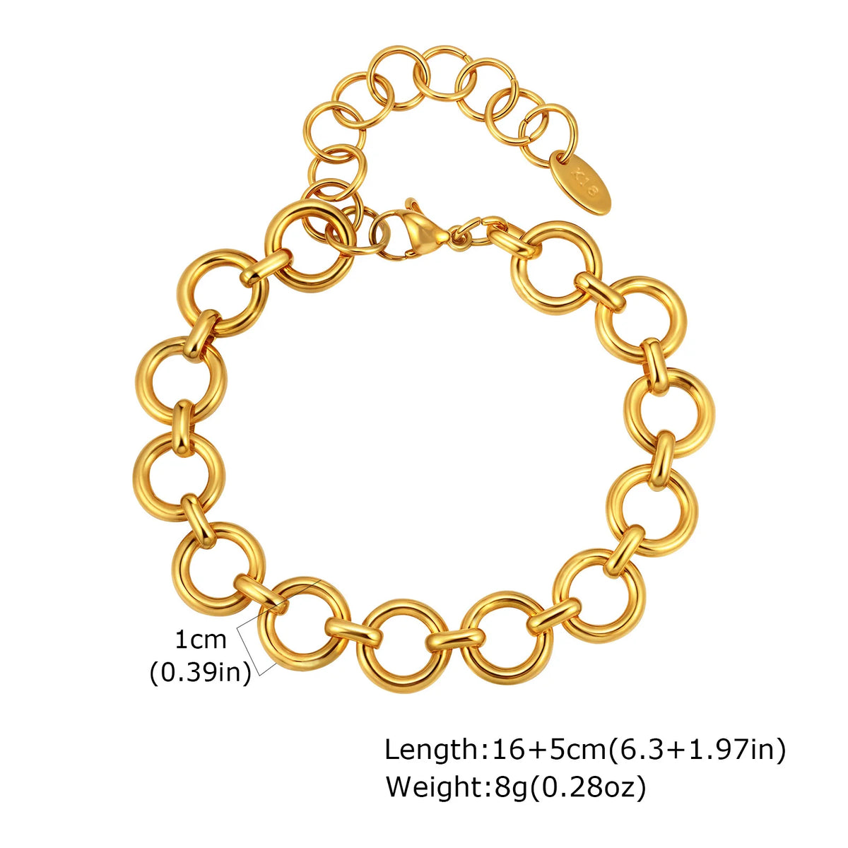 ChooseMe Gold Plated Layering Link Chain Bracelet