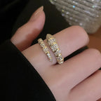 Versatile Snake-Shaped Adjustable Stainless Steel Zircon Ring