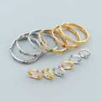 Fashion Luxury Lucky Geometry Cubic Ziron Engagement Bridal Bracelet Finger Ring copper Classic Lady Gift