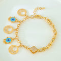 Fashion Arabic Dubai Gold-Color Charm Bracelet