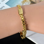 ChooseMe Dubai Hip Hop 18K Gold-Plated Link Chain Choker & Bracelet Set
